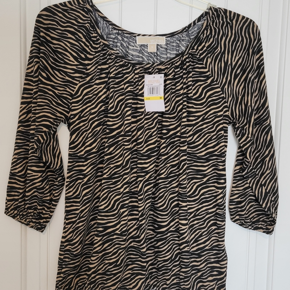 Michael Kors Tiger print top sz M